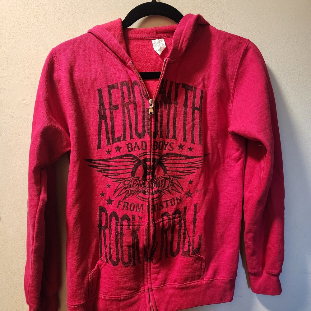 Pink Aerosmith Graphic Hoodie